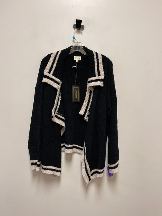 Sweater Cardigan By 143 Story In Black & Cream, Size: 1x