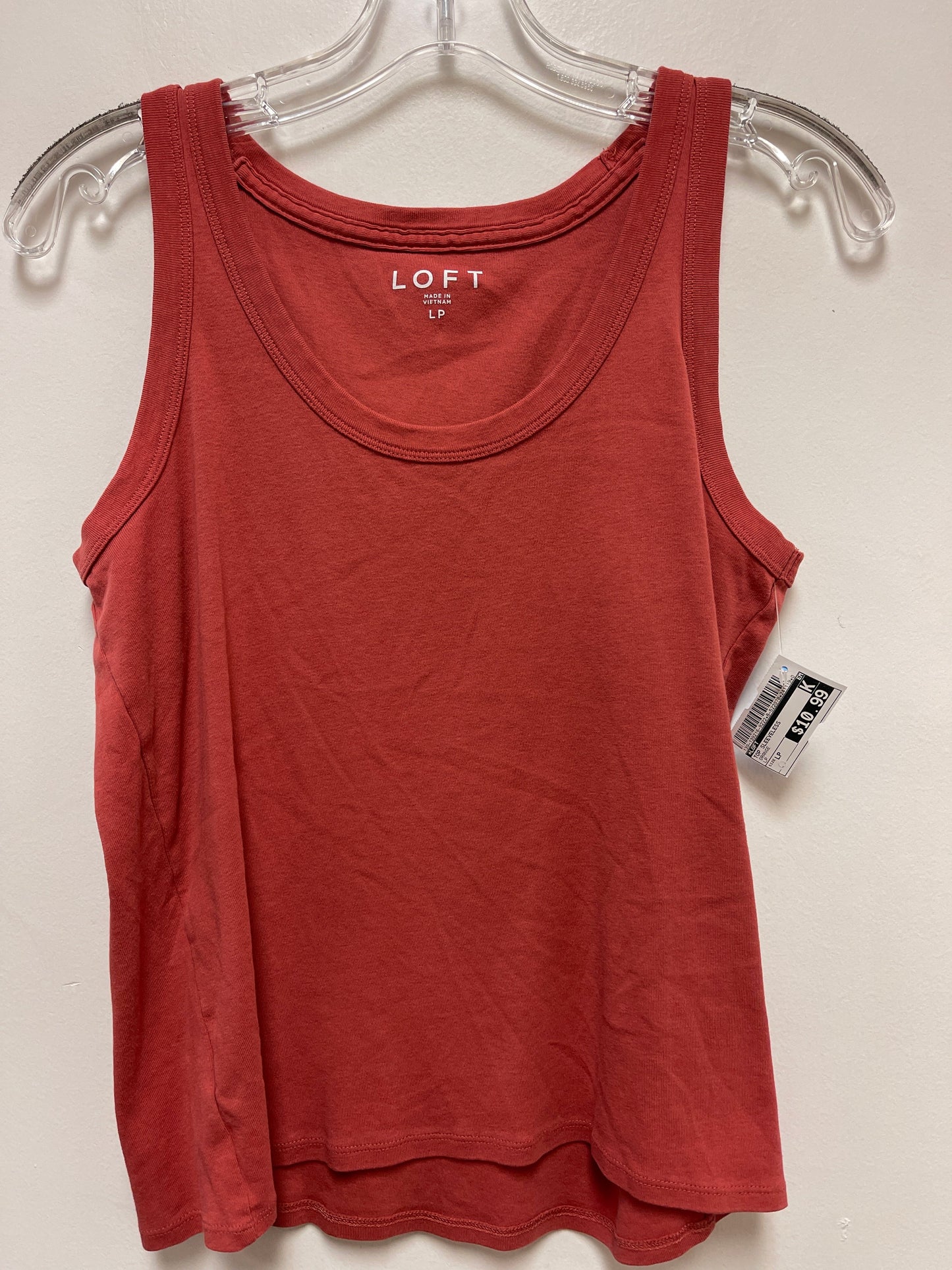 Top Sleeveless By Loft In Orange, Size: Lp