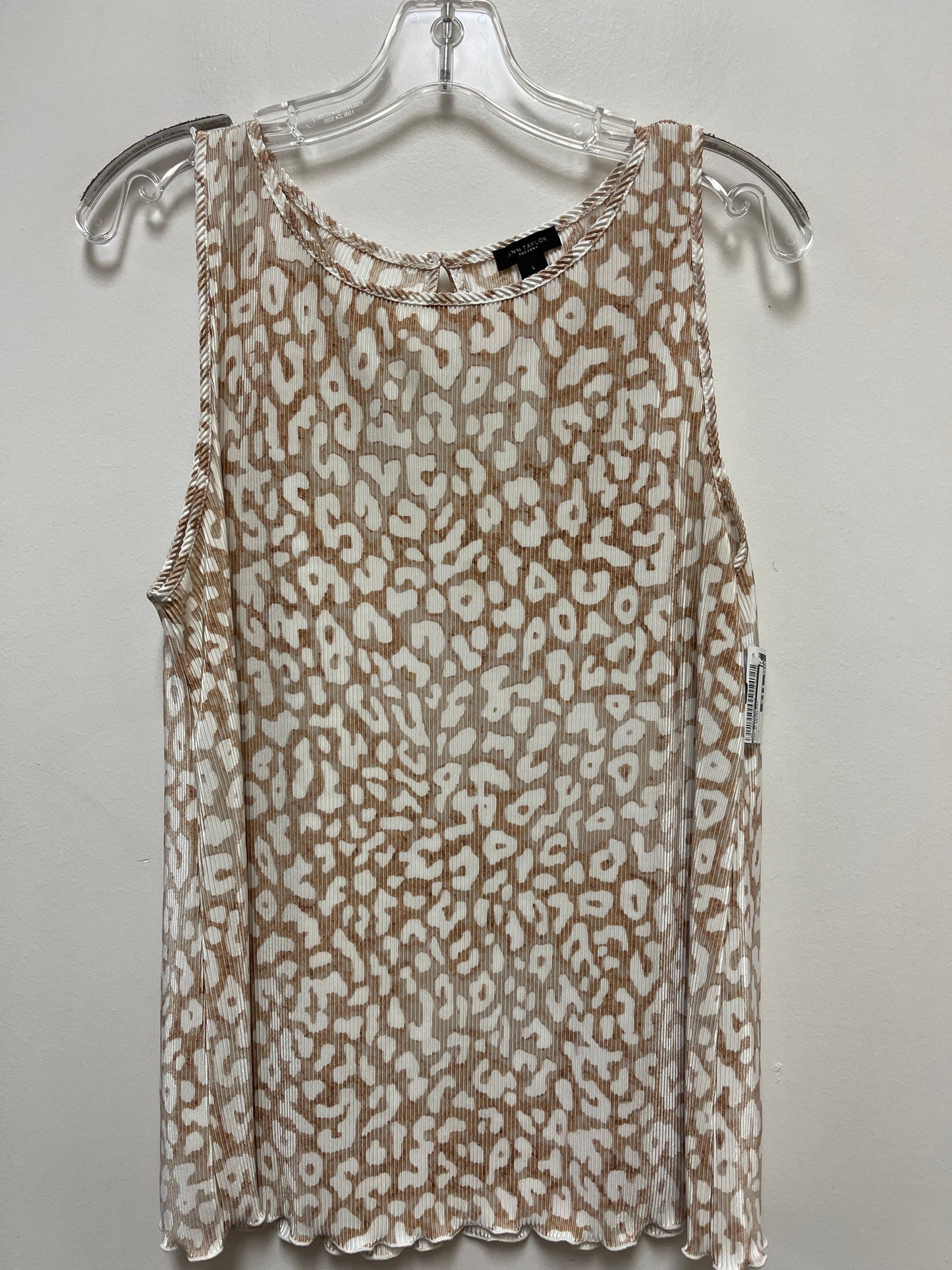 Top Sleeveless By Ann Taylor In Animal Print, Size: L