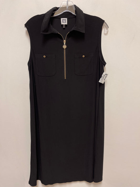 Dress Casual Midi By Anne Klein In Black, Size: L