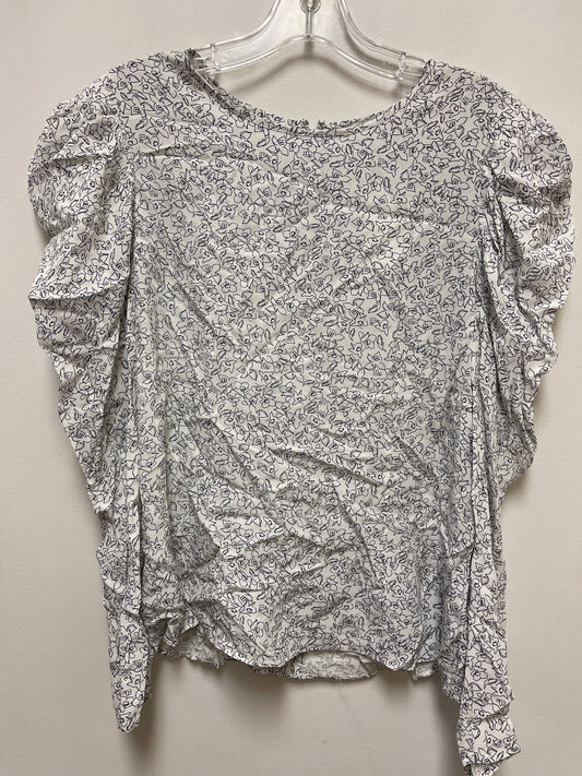 Top Long Sleeve By Club Monaco In Black & White, Size: M