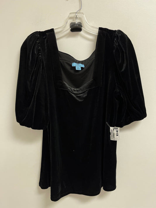 Top Short Sleeve By Cece In Black, Size: Xl