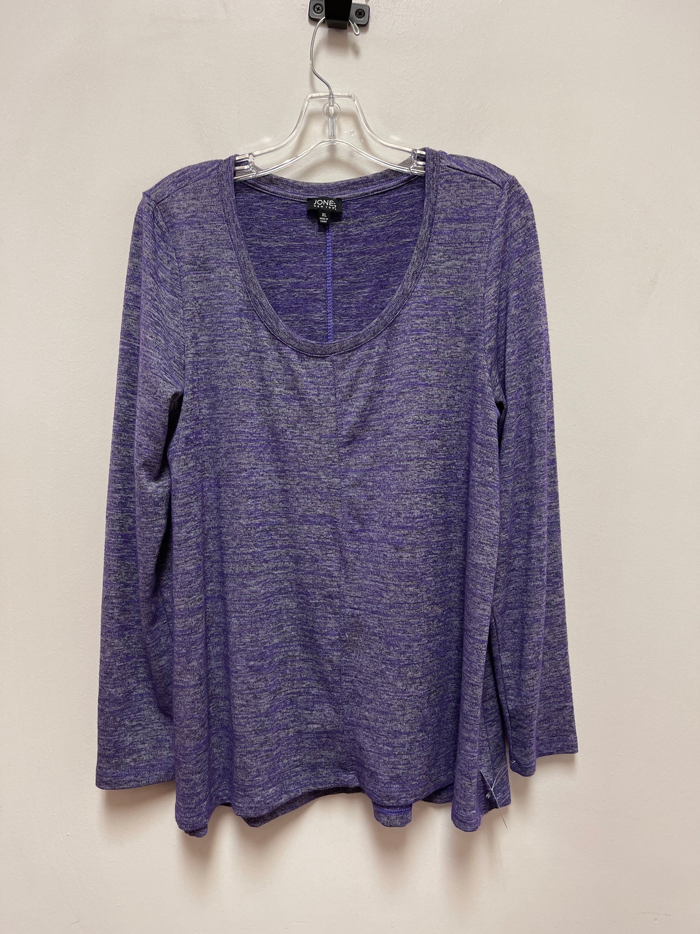 Top Long Sleeve By Jones New York In Purple, Size: Xl