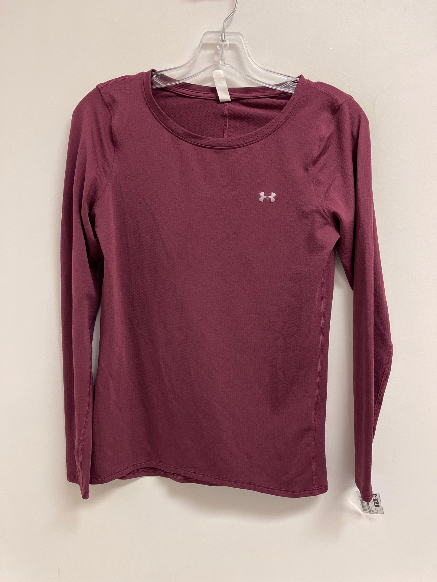 Athletic Top Long Sleeve Collar By Under Armour In Purple, Size: Sp