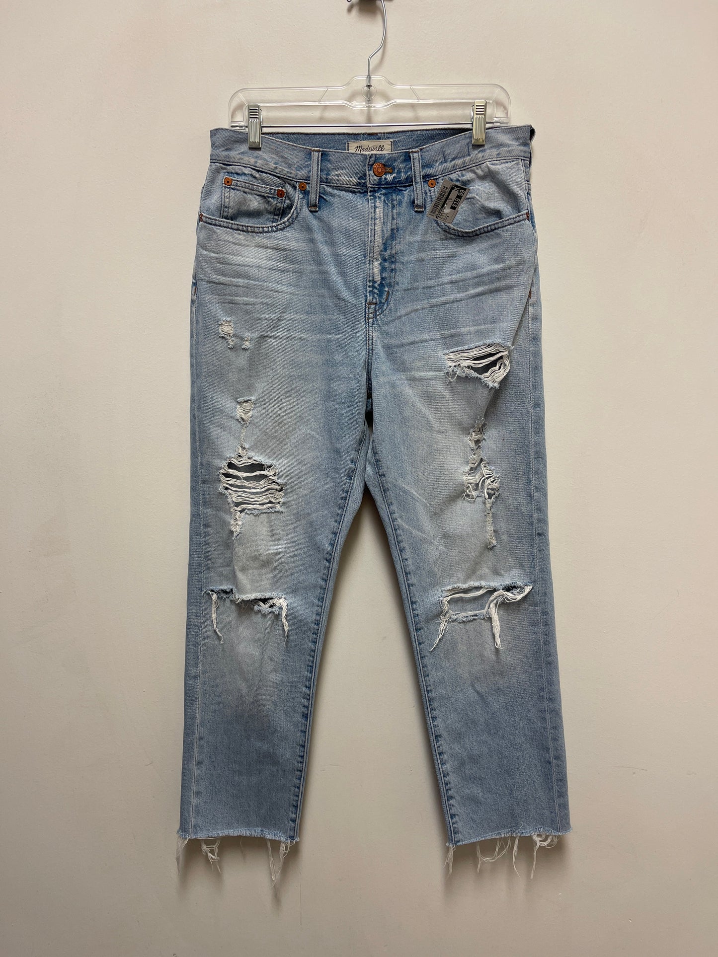 Jeans Straight By Madewell In Blue Denim, Size: 8