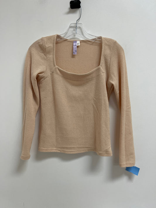 Top Long Sleeve By Alya In Cream, Size: Xs