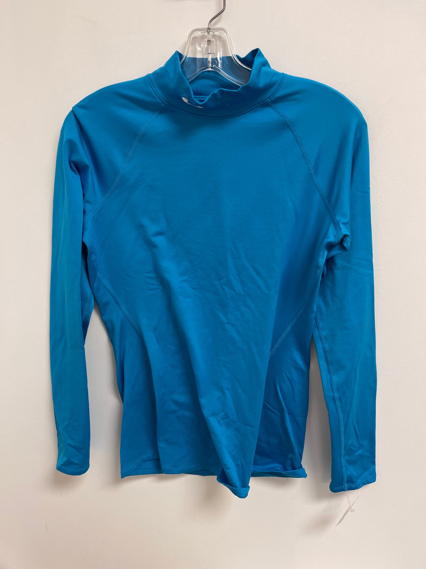 Athletic Top Long Sleeve Collar By Under Armour In Blue, Size: M