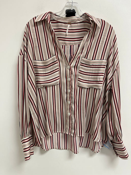 Blouse Long Sleeve By Free People In Multi-colored, Size: S