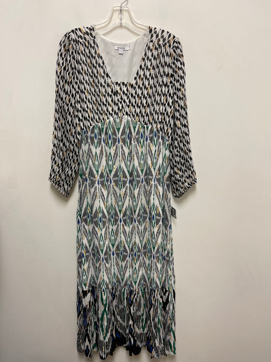 Dress Casual Maxi By Chicos In Black & Green, Size: S