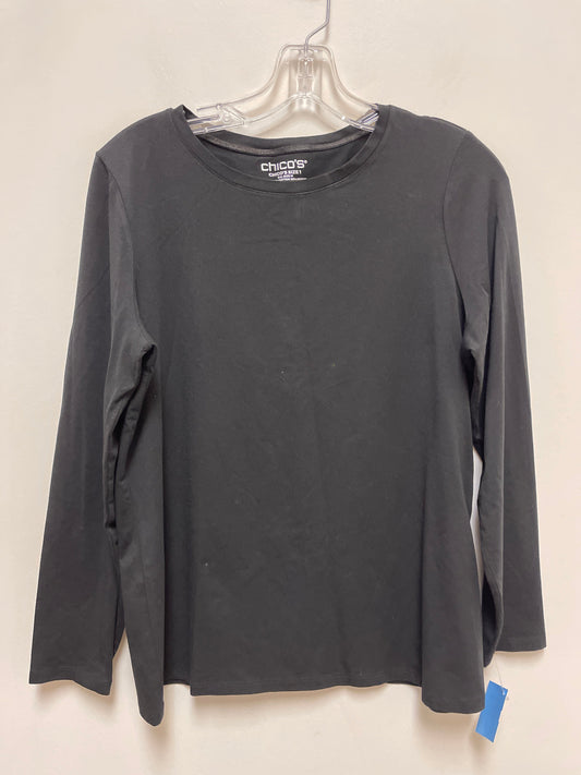 Top Long Sleeve By Chicos In Black, Size: M