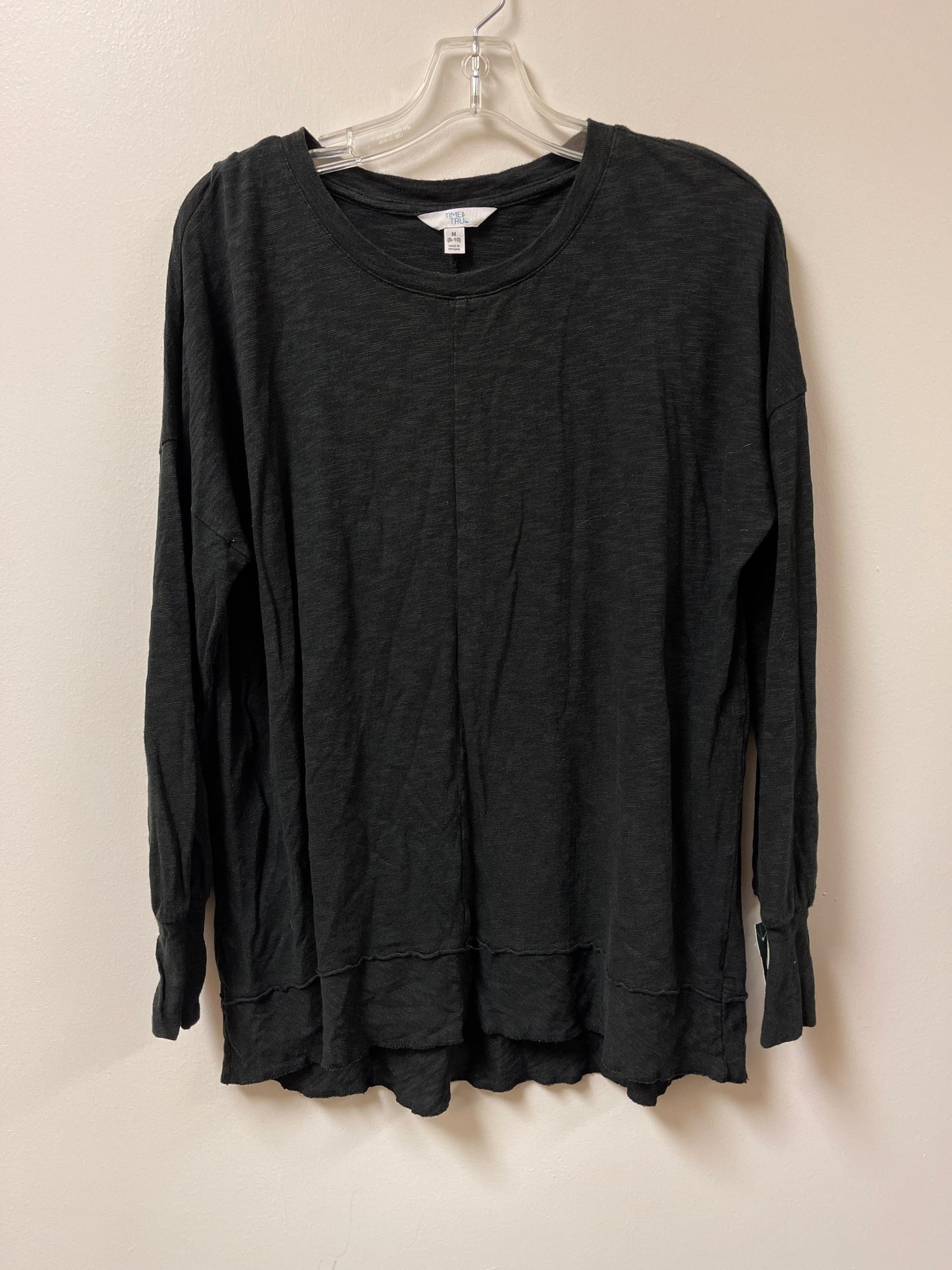 Top Long Sleeve By Time And Tru In Black, Size: M