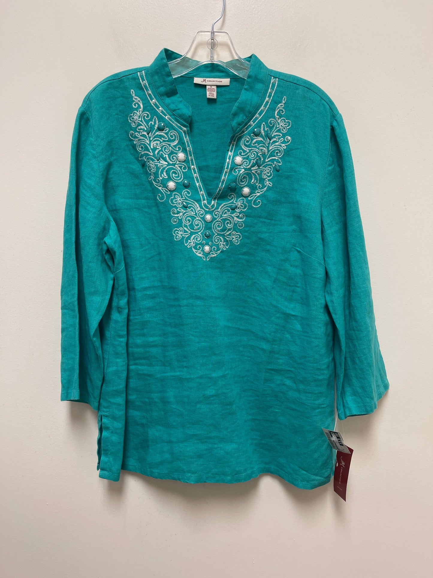 Tunic Long Sleeve By Jm Collections  Size: Xl