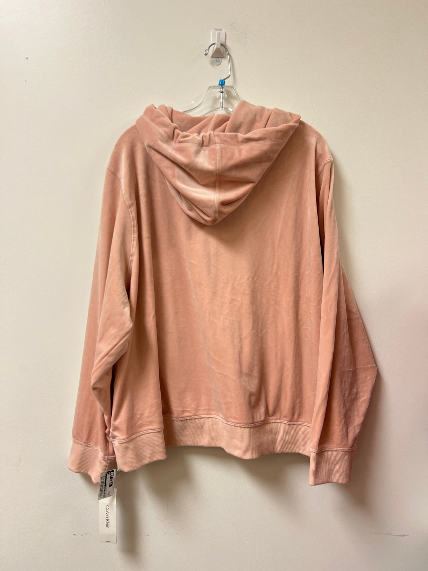 Sweatshirt Hoodie By Calvin Klein In Pink, Size: 3x