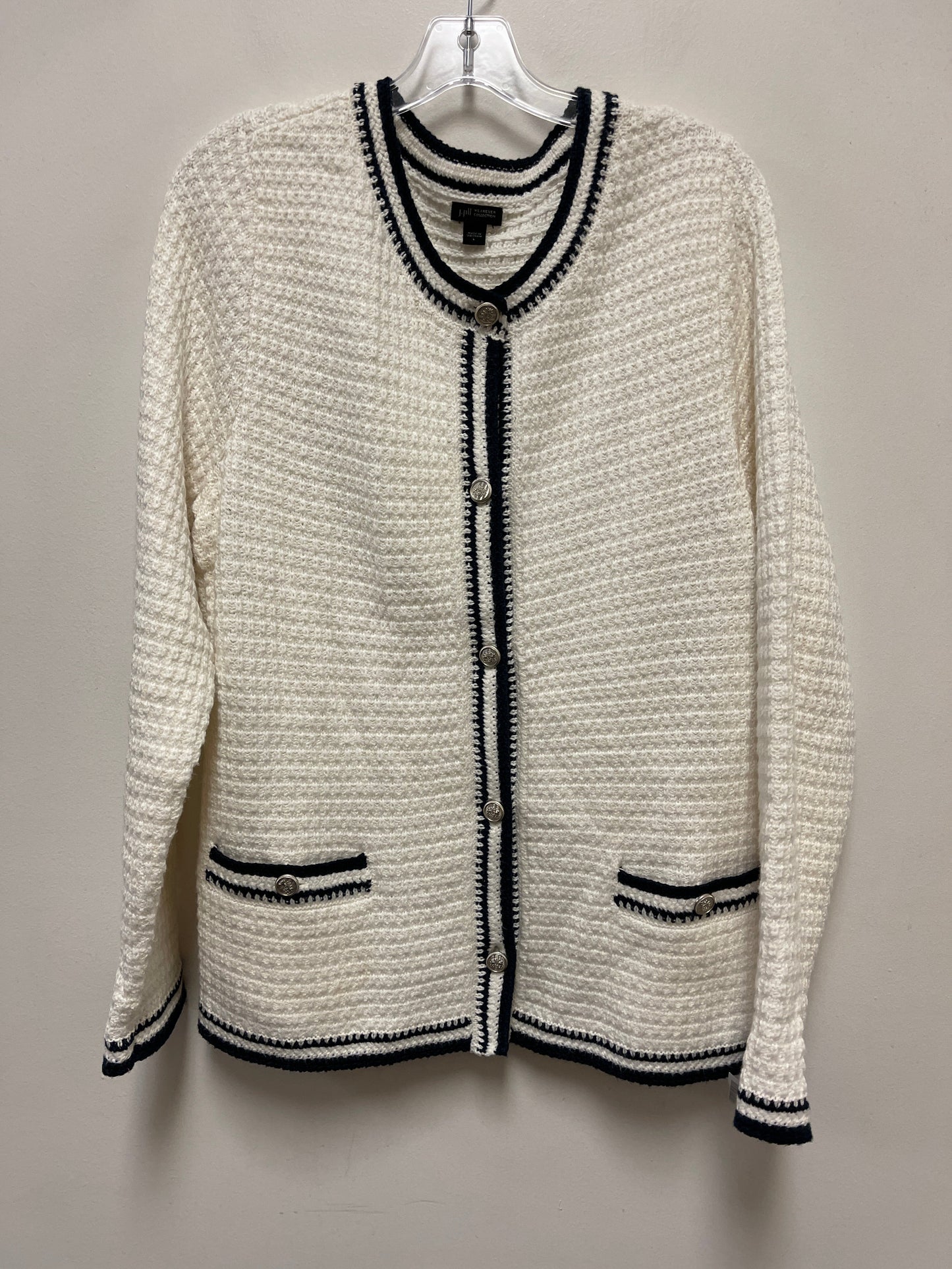 Sweater Cardigan By J. Jill In White, Size: L