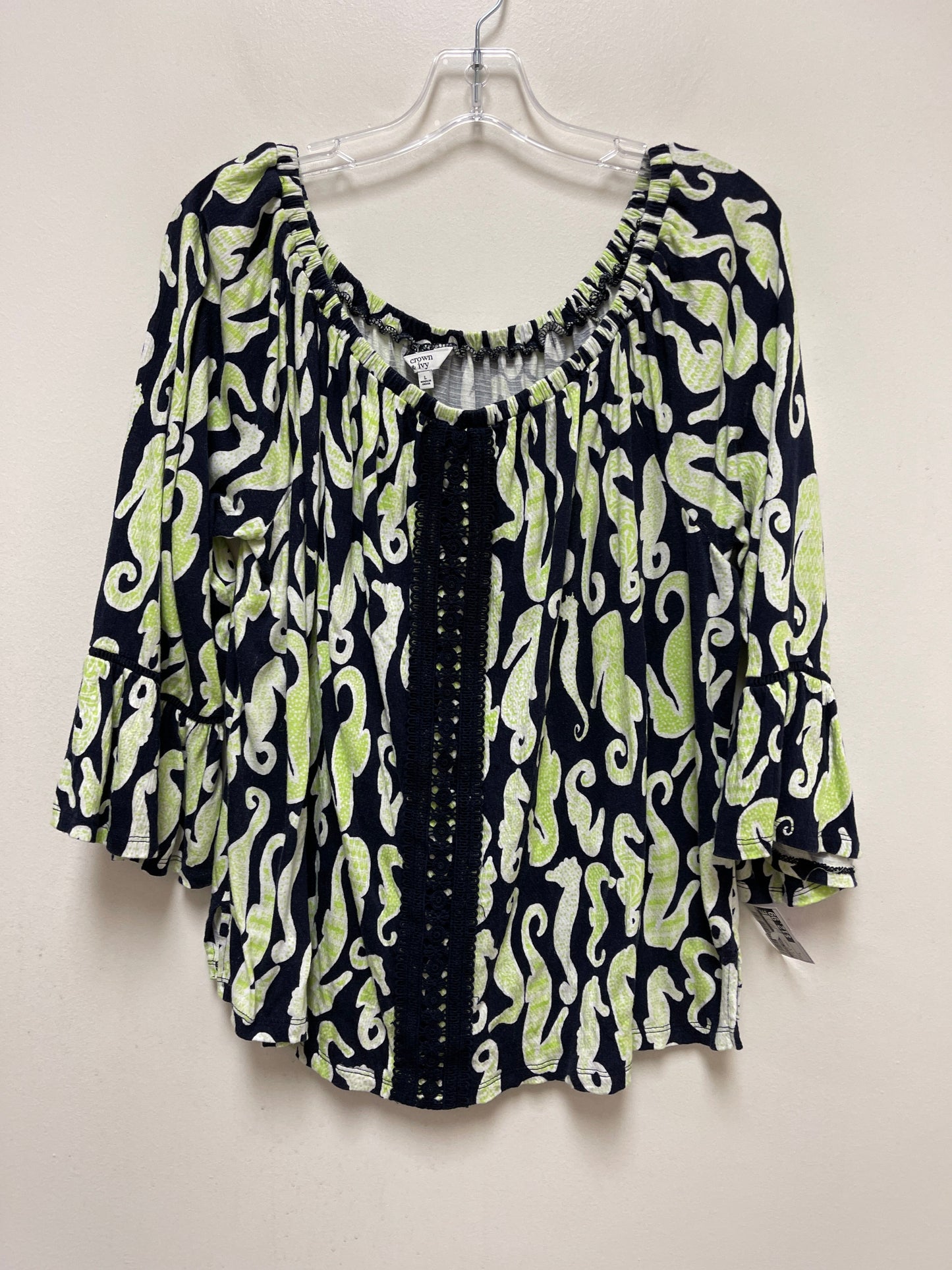 Top Long Sleeve By Crown And Ivy  Size: L