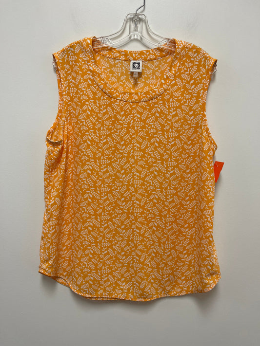 Top Sleeveless By Anne Klein  Size: L