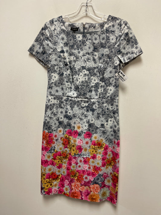 Grey & Pink Dress Casual Midi Talbots, Size M