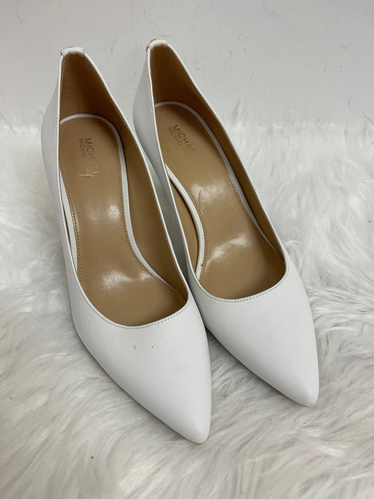 White Shoes Heels Kitten Michael By Michael Kors, Size 7.5