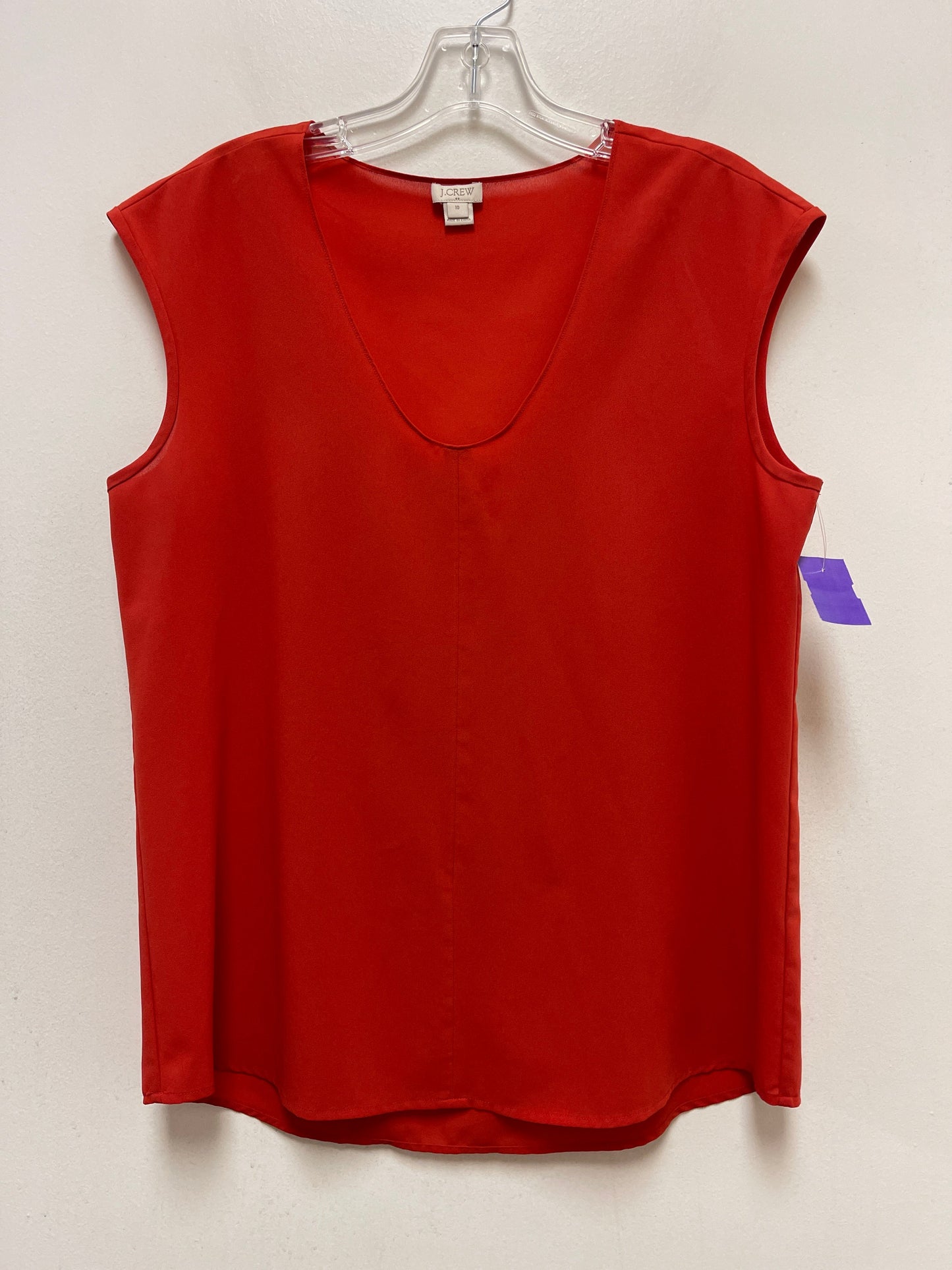 Red Top Sleeveless J. Crew, Size M