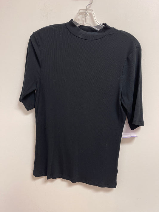 Black Top Short Sleeve Basic A New Day, Size M