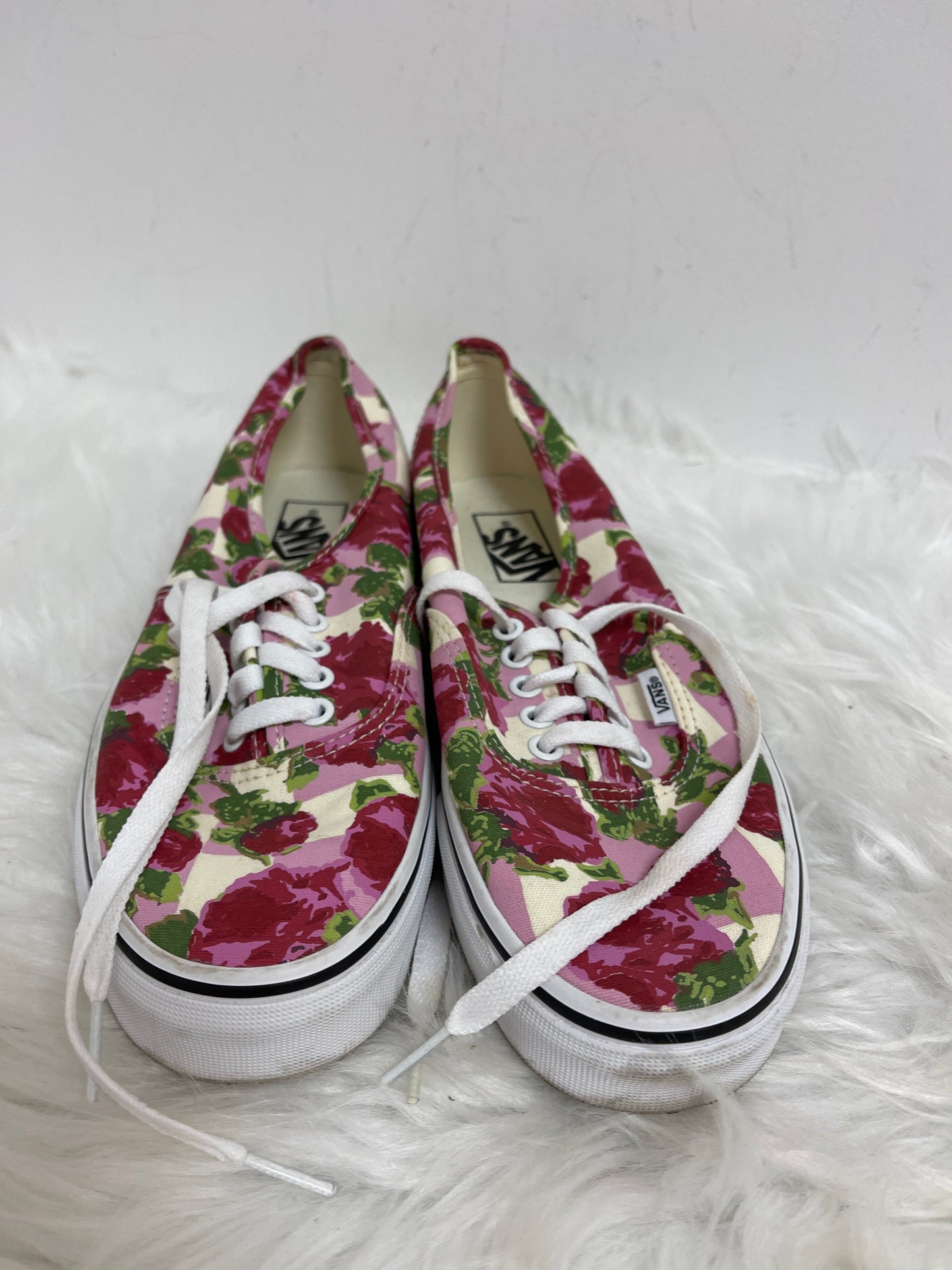 Floral Print Shoes Sneakers Vans, Size 9