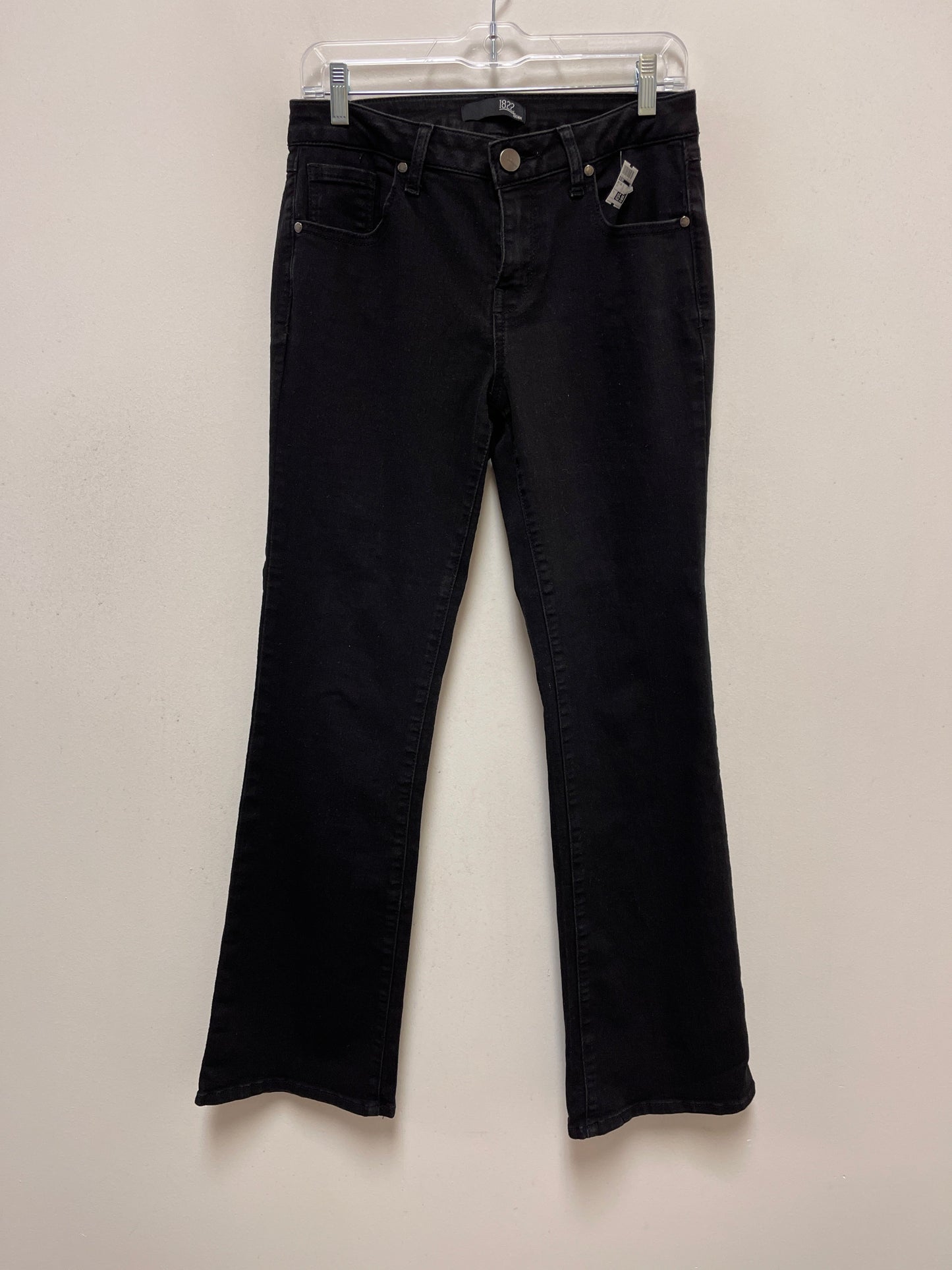 Black Jeans Flared 1822 Denim, Size 8