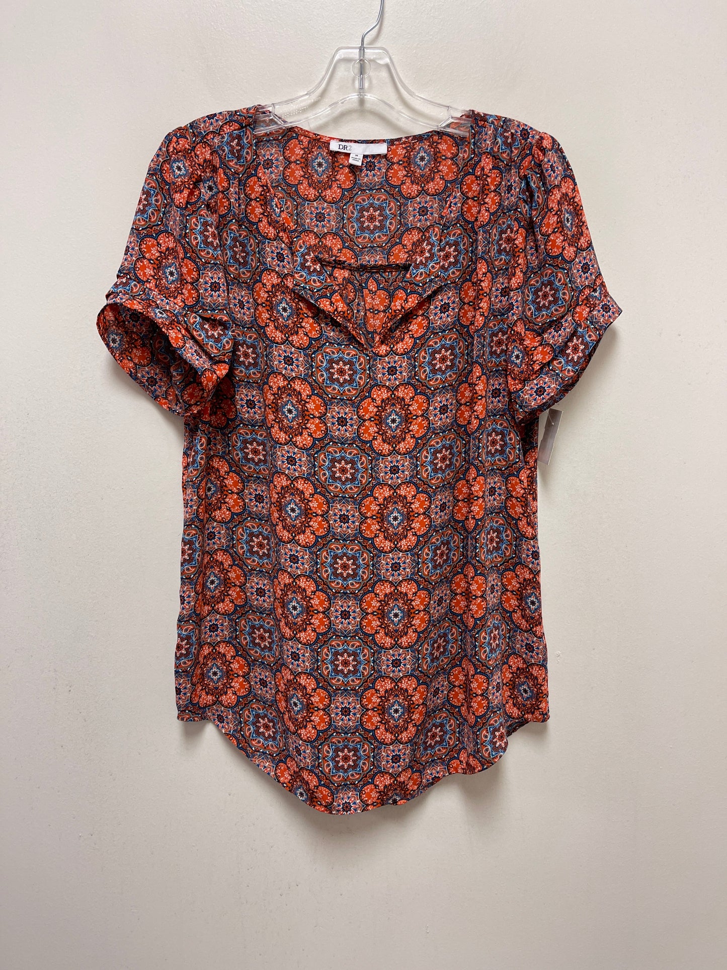 Blue & Orange Top Short Sleeve Dr2, Size M