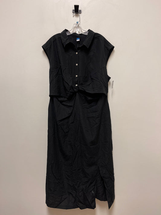 Black Dress Casual Maxi Old Navy, Size 2x