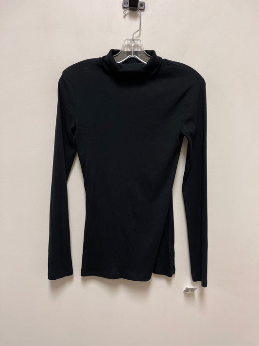 Black Top Long Sleeve Basic A New Day, Size S