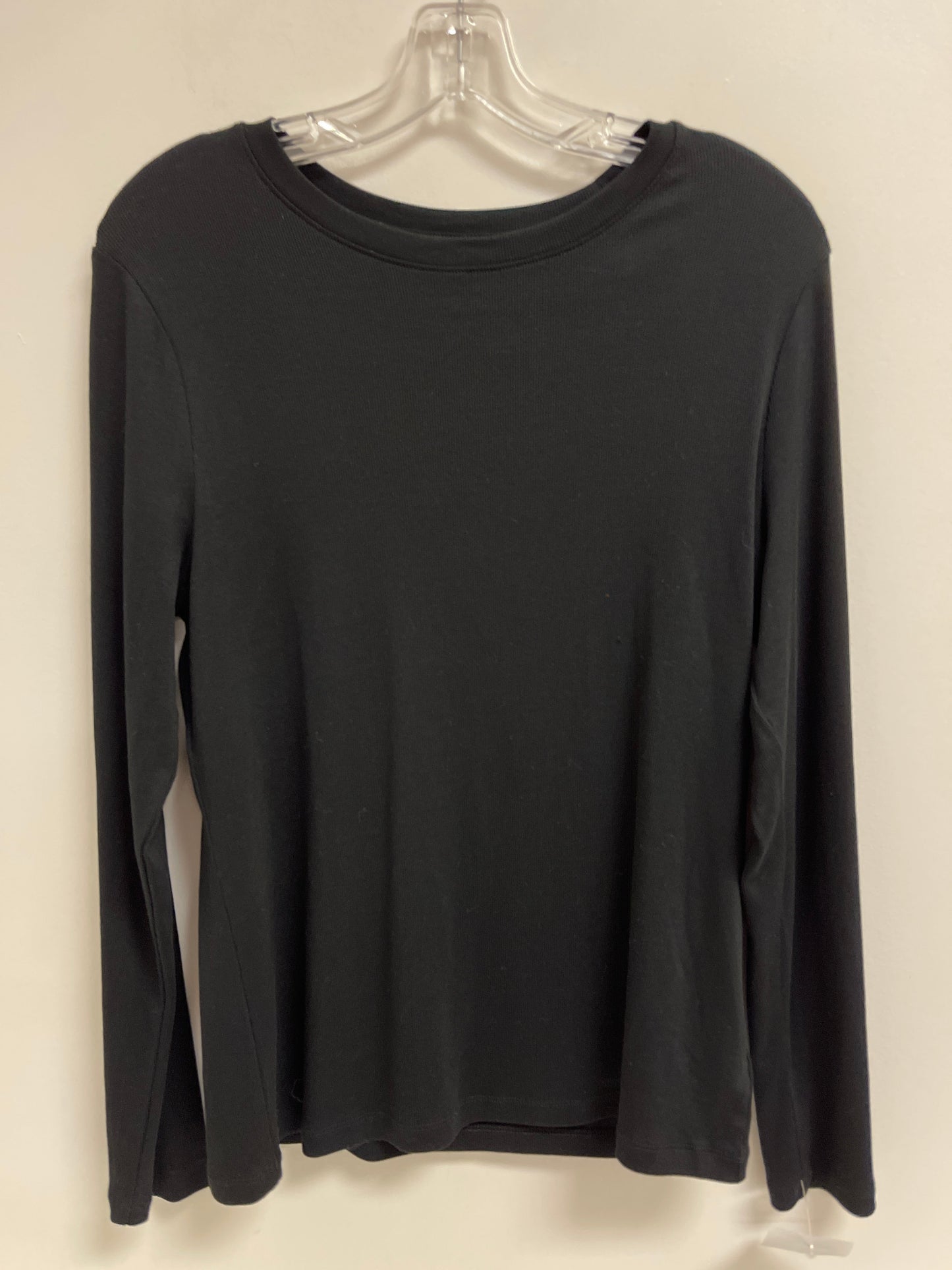 Black Top Long Sleeve Basic A New Day, Size L