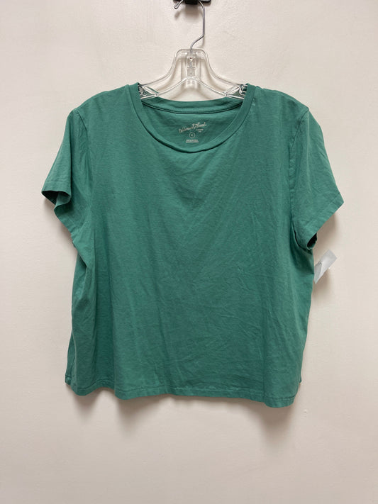 Green Top Short Sleeve Basic Universal Thread, Size Xl