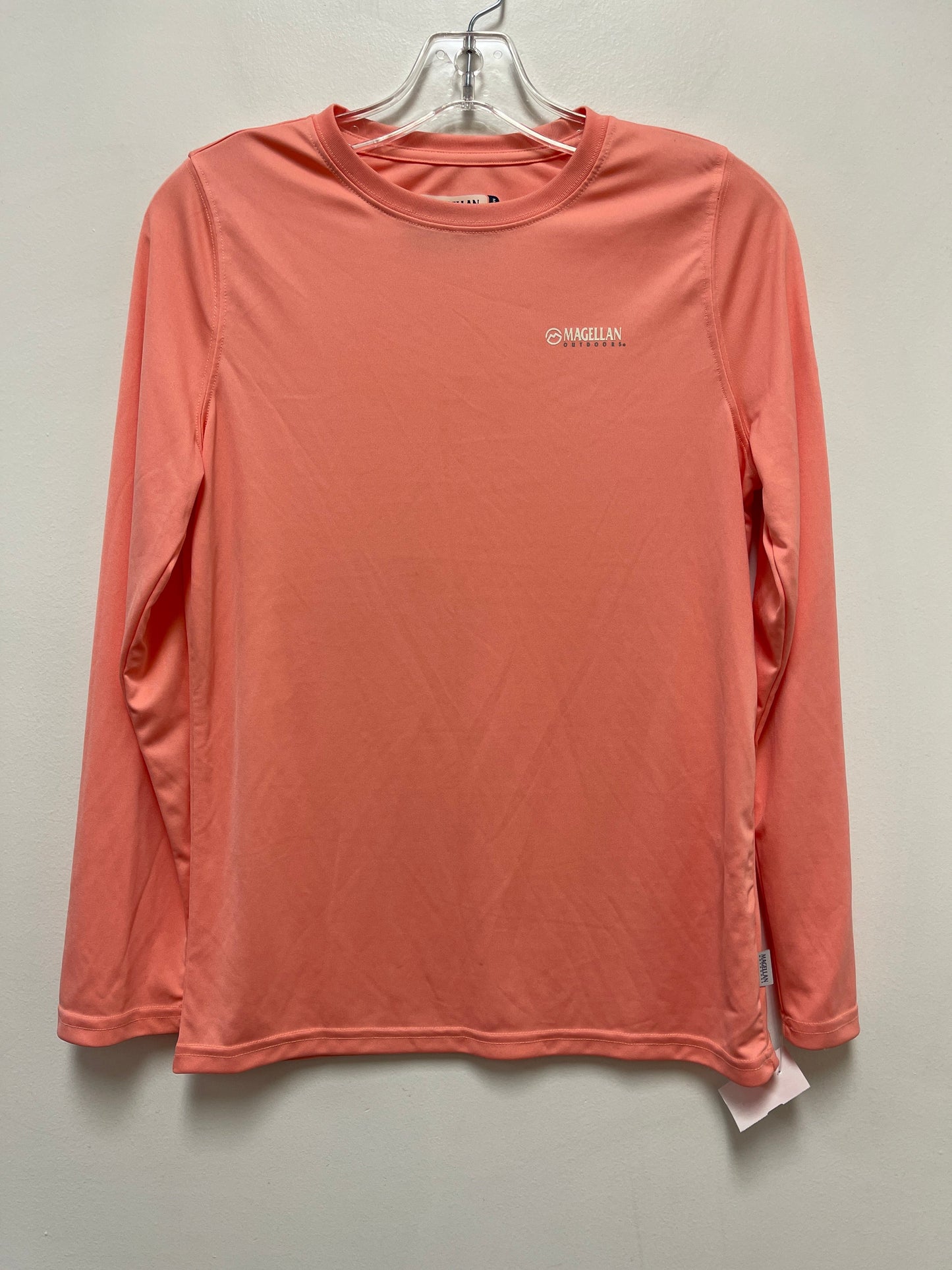 Orange Athletic Top Long Sleeve Crewneck Magellan, Size L