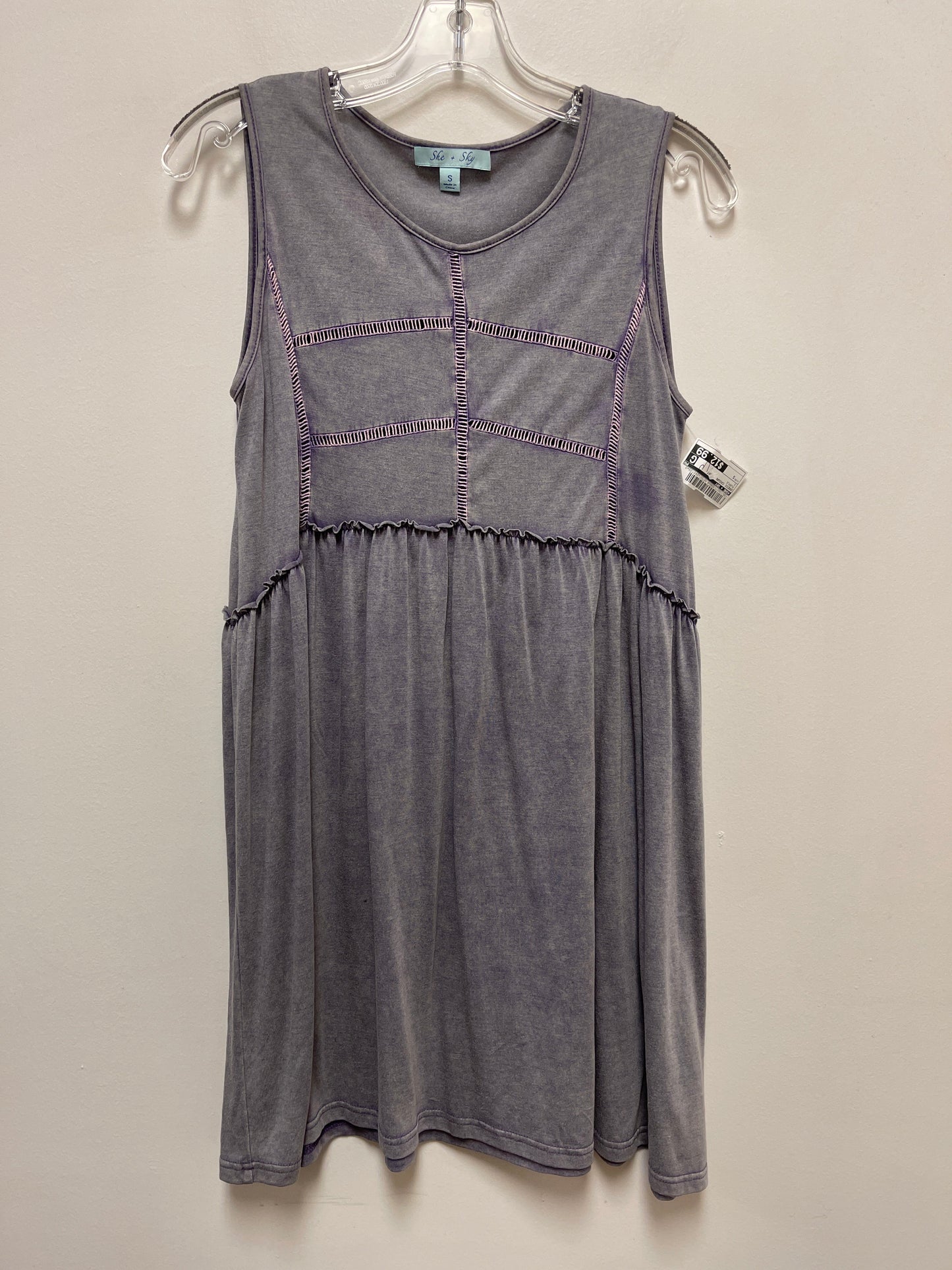 Dress Casual Short By She + Sky In Purple, Size: S