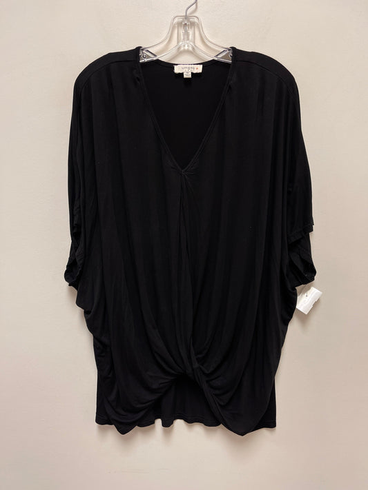 Black Top Short Sleeve Basic Umgee, Size 1x