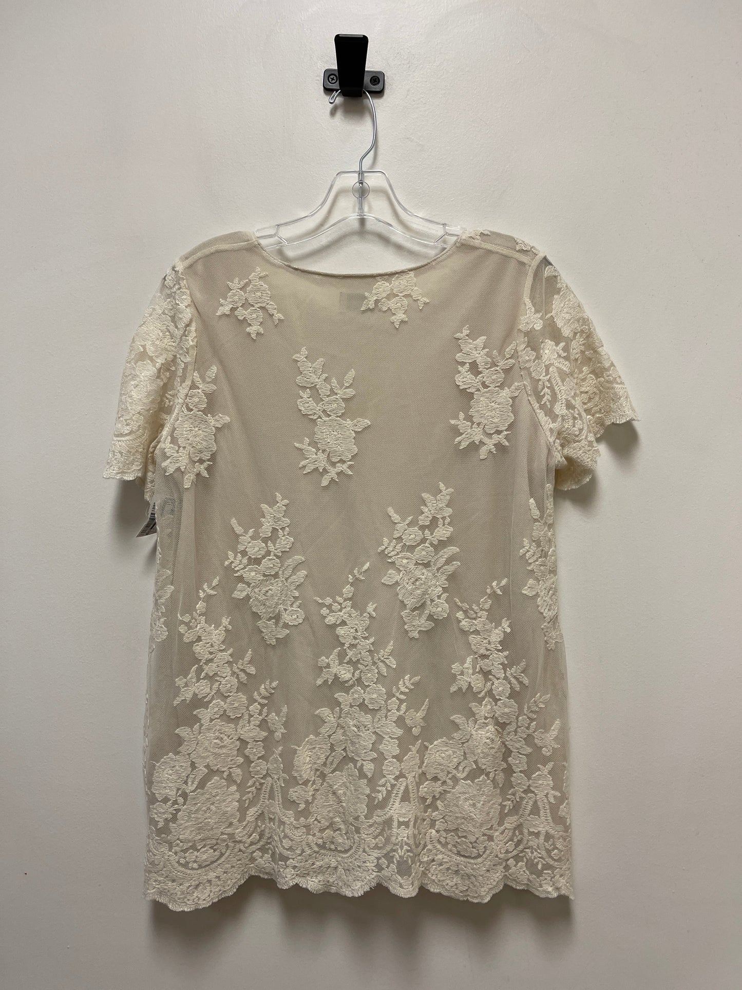 Cream Top Short Sleeve Mumu, Size S