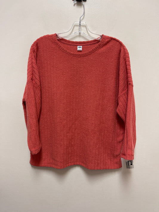 Top Long Sleeve Basic By Old Navy In Orange, Size: S