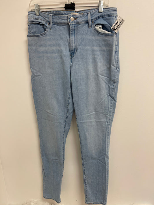 Jeans Skinny By Levis In Blue Denim, Size: 14