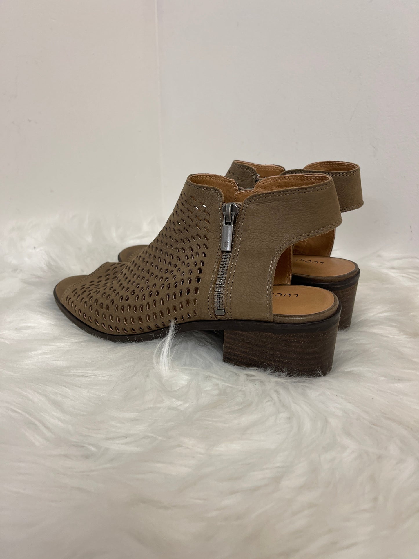 Shoes Heels Block By Lucky Brand In Brown, Size: 8