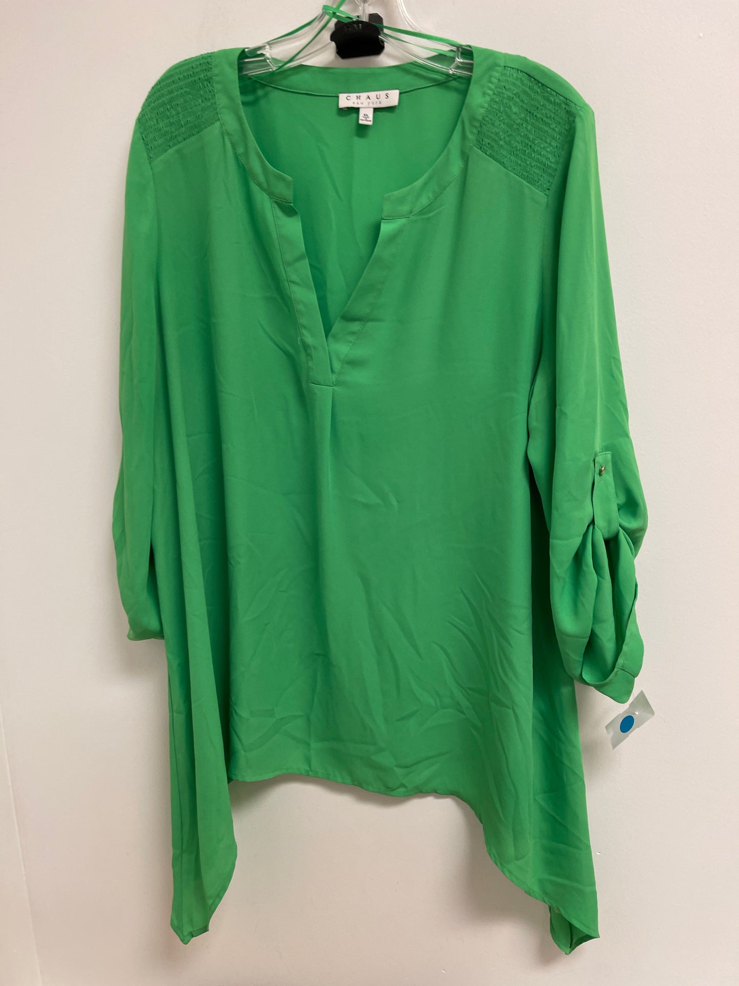 Top Long Sleeve By Chaus In Green, Size: Xl