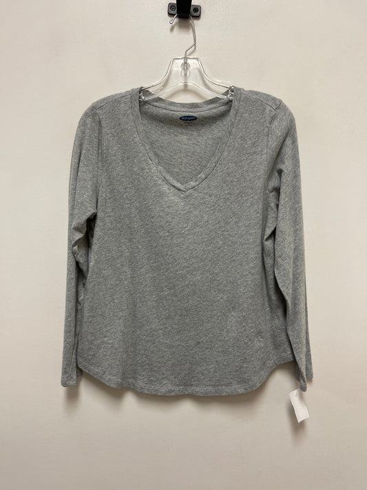 Top Long Sleeve Basic By Old Navy In Grey, Size: M