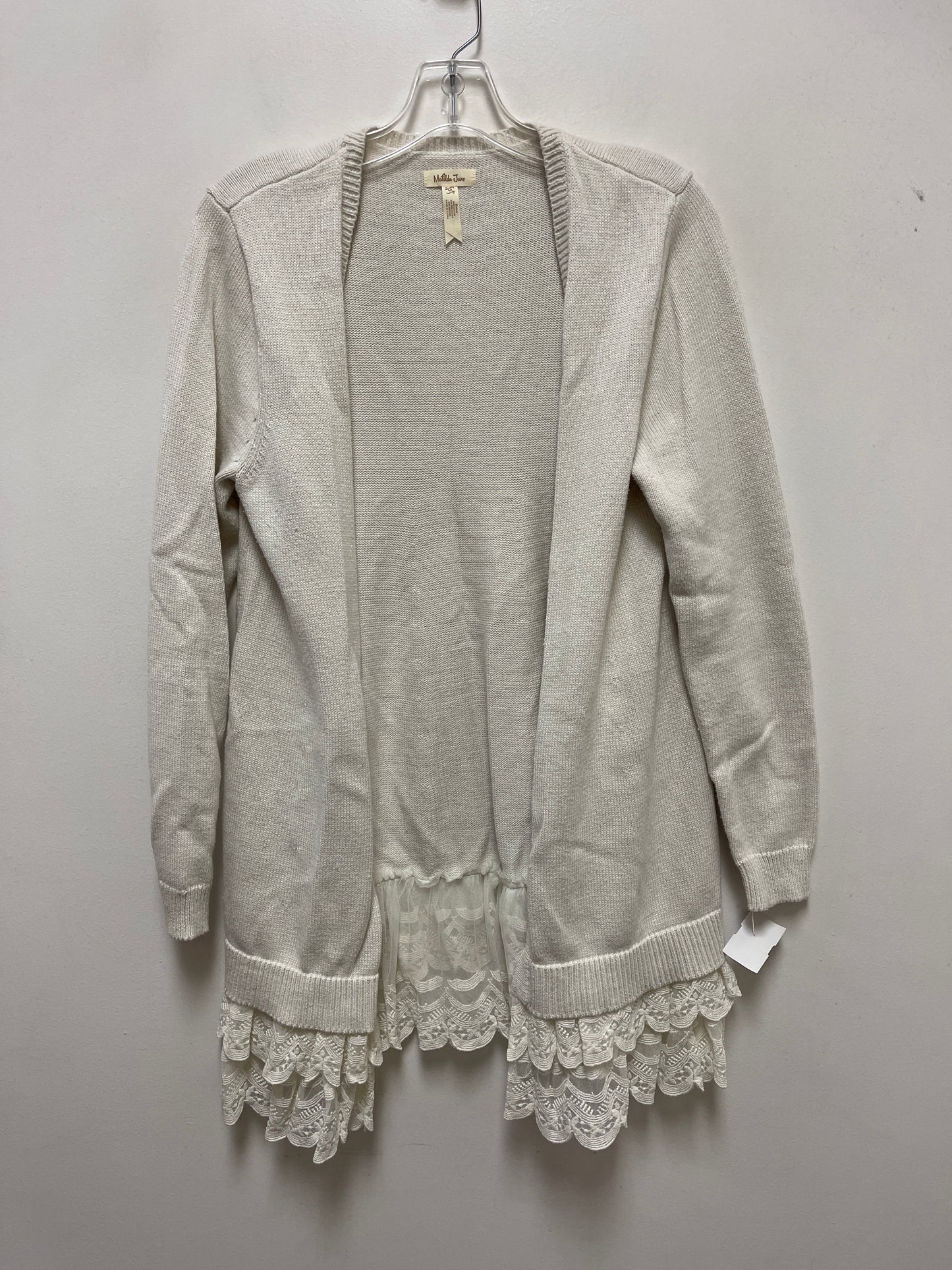 Sweater Cardigan By Matilda Jane In Cream, Size: M