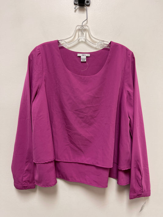 Top Long Sleeve By Bar Iii In Pink, Size: L