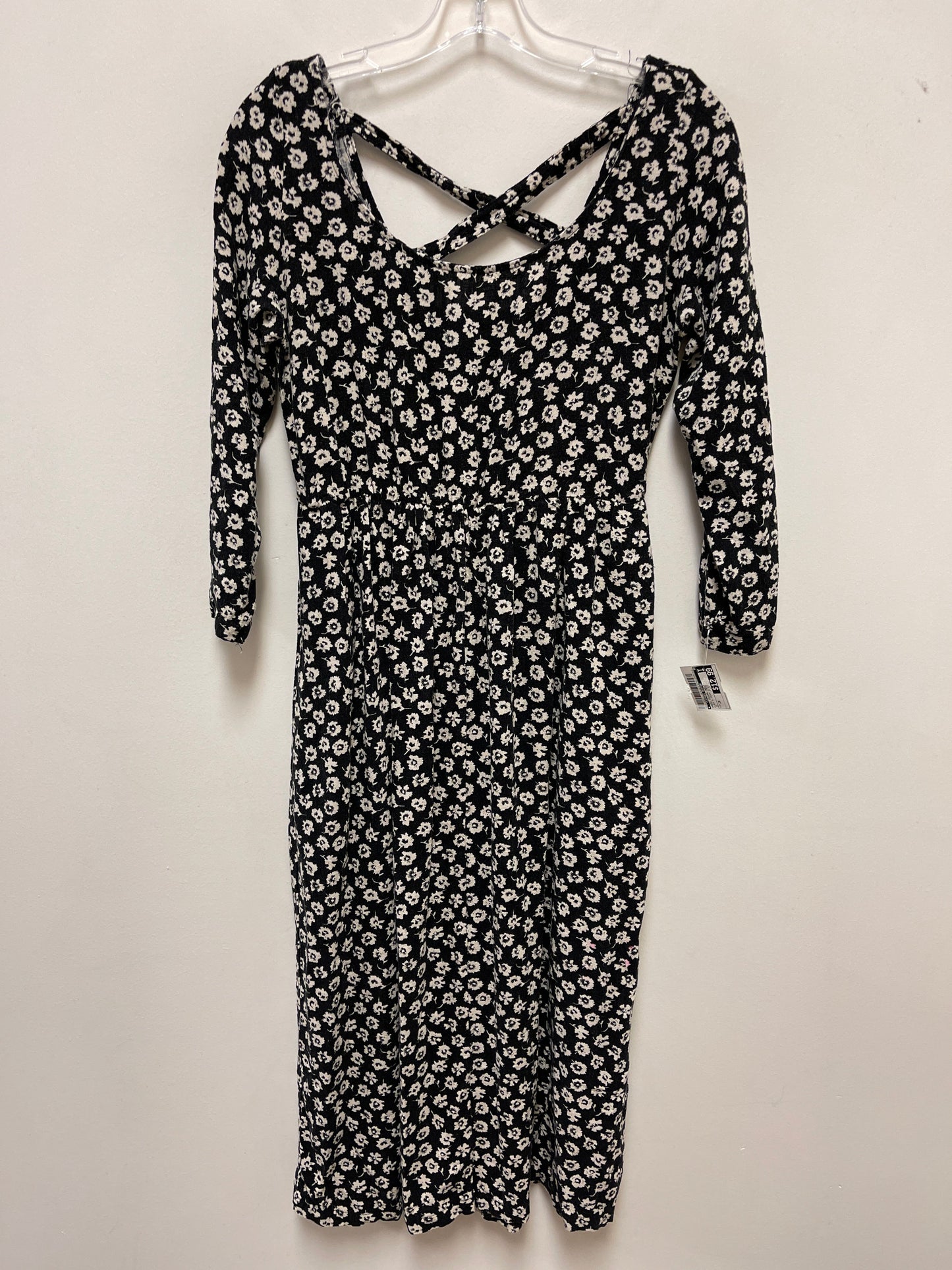 Dress Casual Midi By Clothes Mentor In Black & Cream, Size: 2x