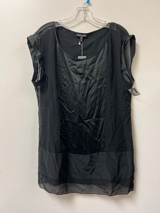 Top Short Sleeve By Eileen Fisher In Black, Size: M