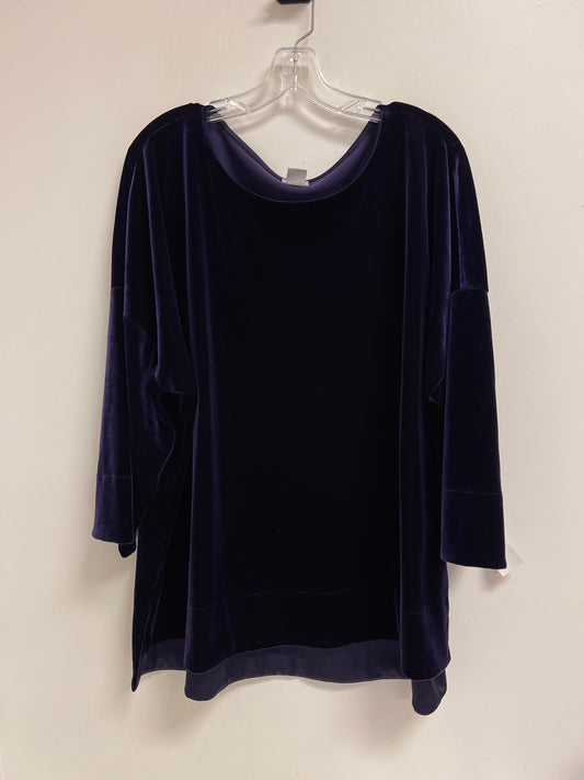 Top Long Sleeve By Chicos In Purple, Size: 1x