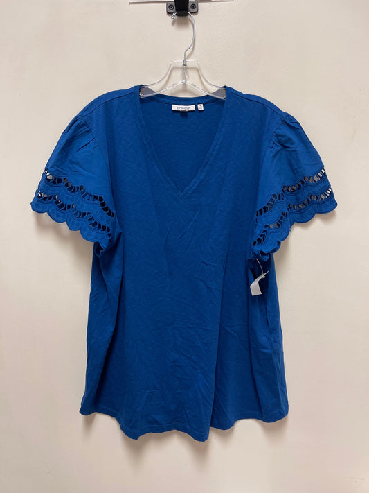 Top Short Sleeve By Chicos In Blue, Size: 2x