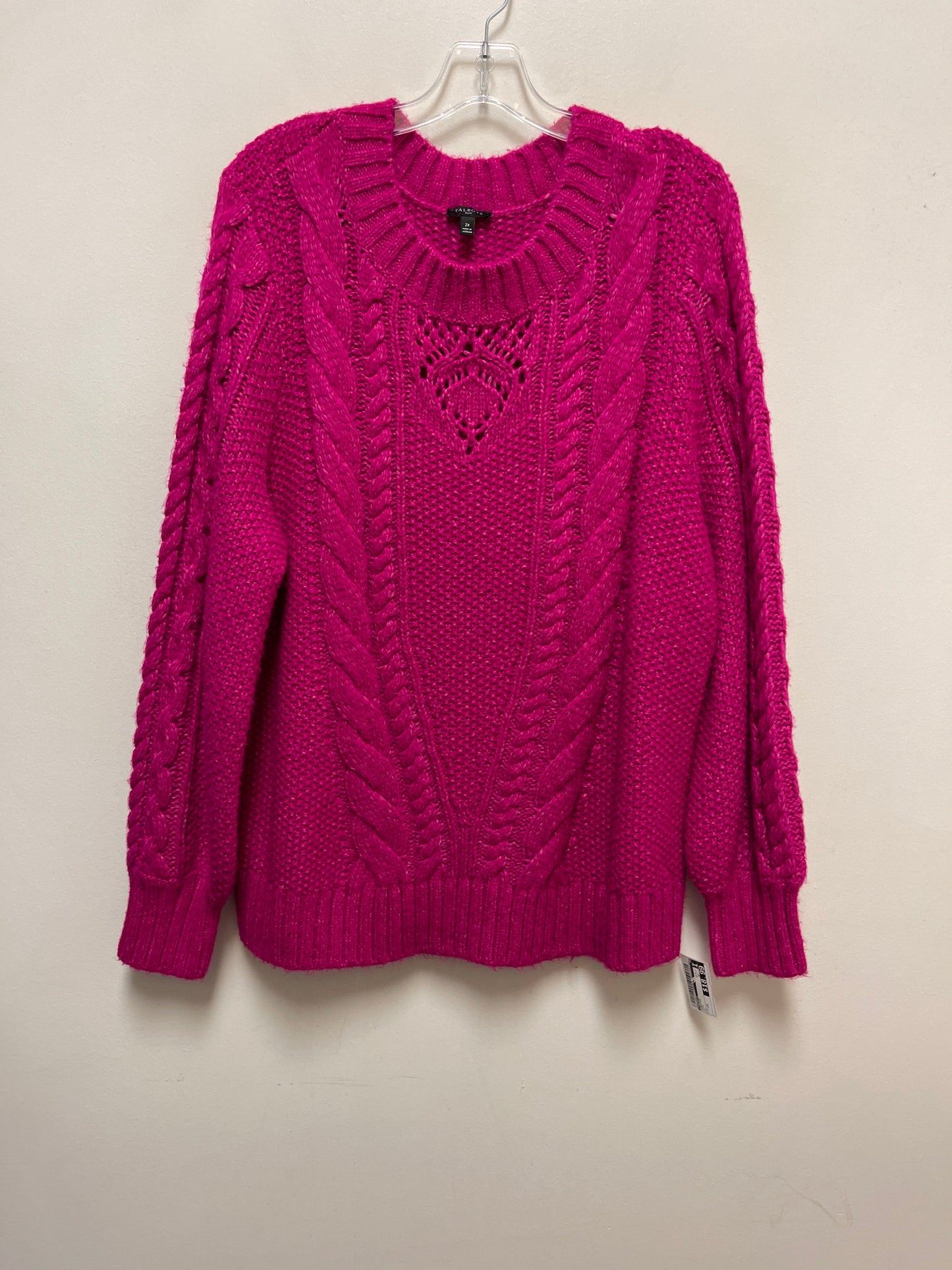 Sweater By Talbots In Pink, Size: 2x