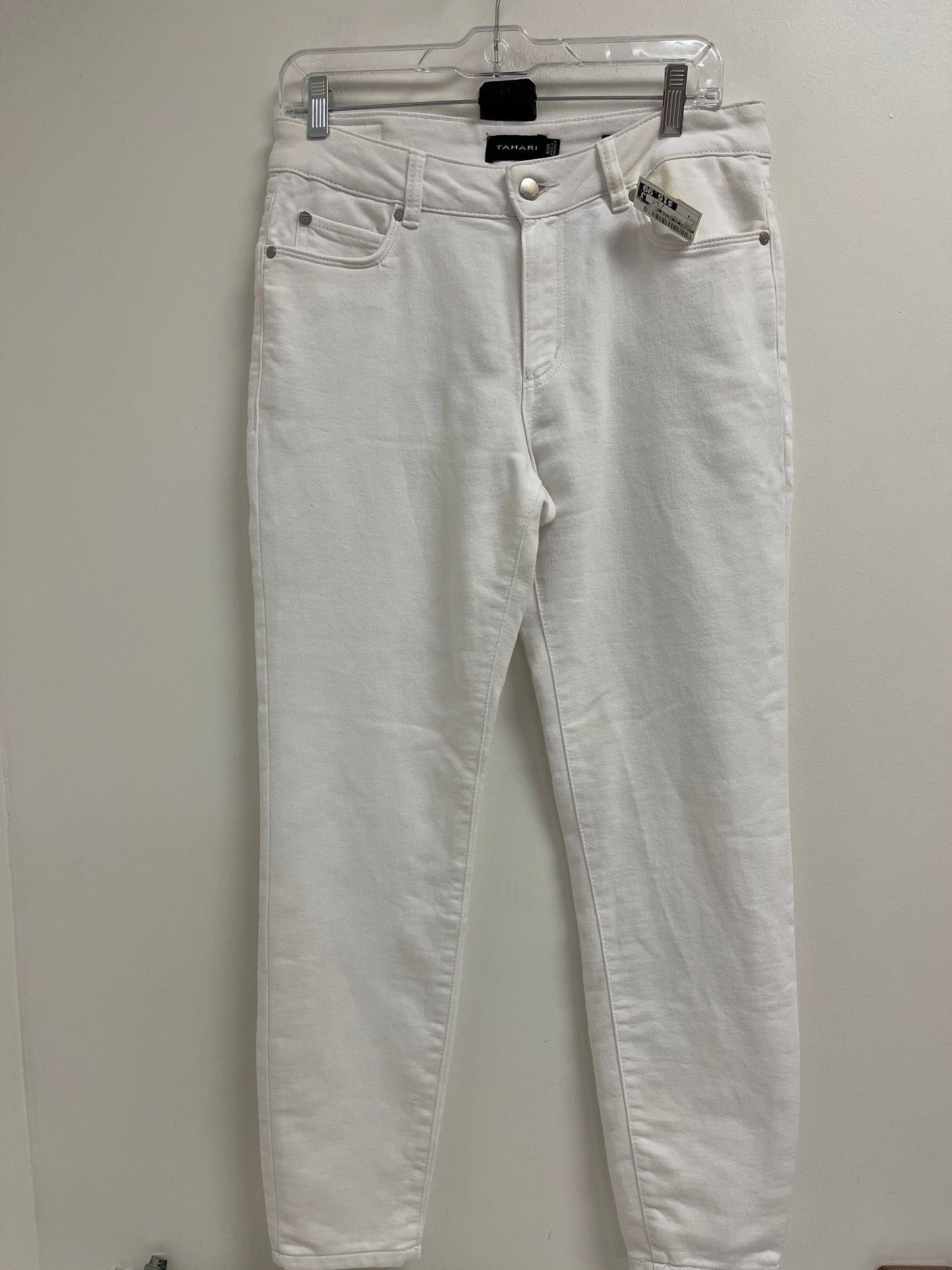 Jeans Skinny By Tahari By Arthur Levine In White, Size: 8