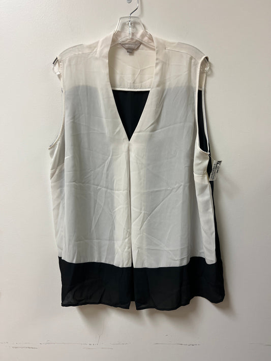 Top Sleeveless By Clothes Mentor In Black & White, Size: 2x