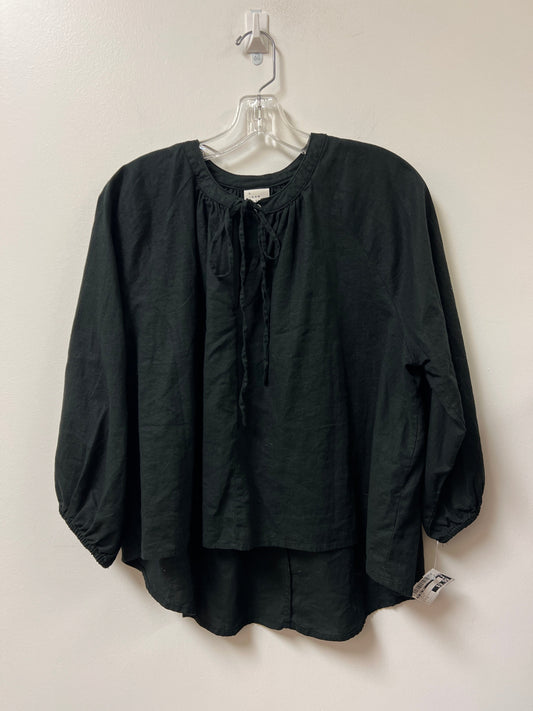 Top Long Sleeve By A New Day In Black, Size: S